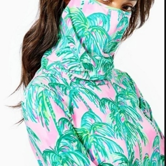 Lilly Pulitzer UPF 50 Lilshield Tropical Palm Tree Long Sleeve Shirt - Picture 2 of 6